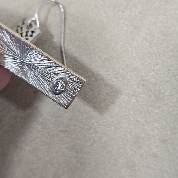 Premier Designs Antiqued Silver Plated LIZZIE Dangle Pierced Earrings - Picture 6 of 6